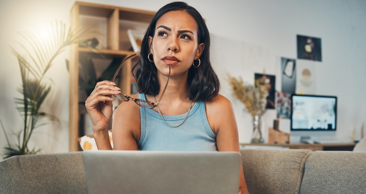 a woman thinking, a woman thinking